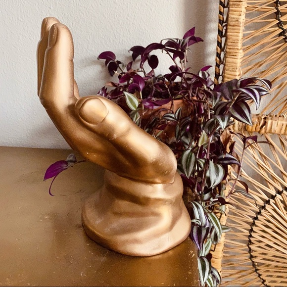 **SOLD** Large Gold Ceramic Hand Sculpture - Picture 4 of 5